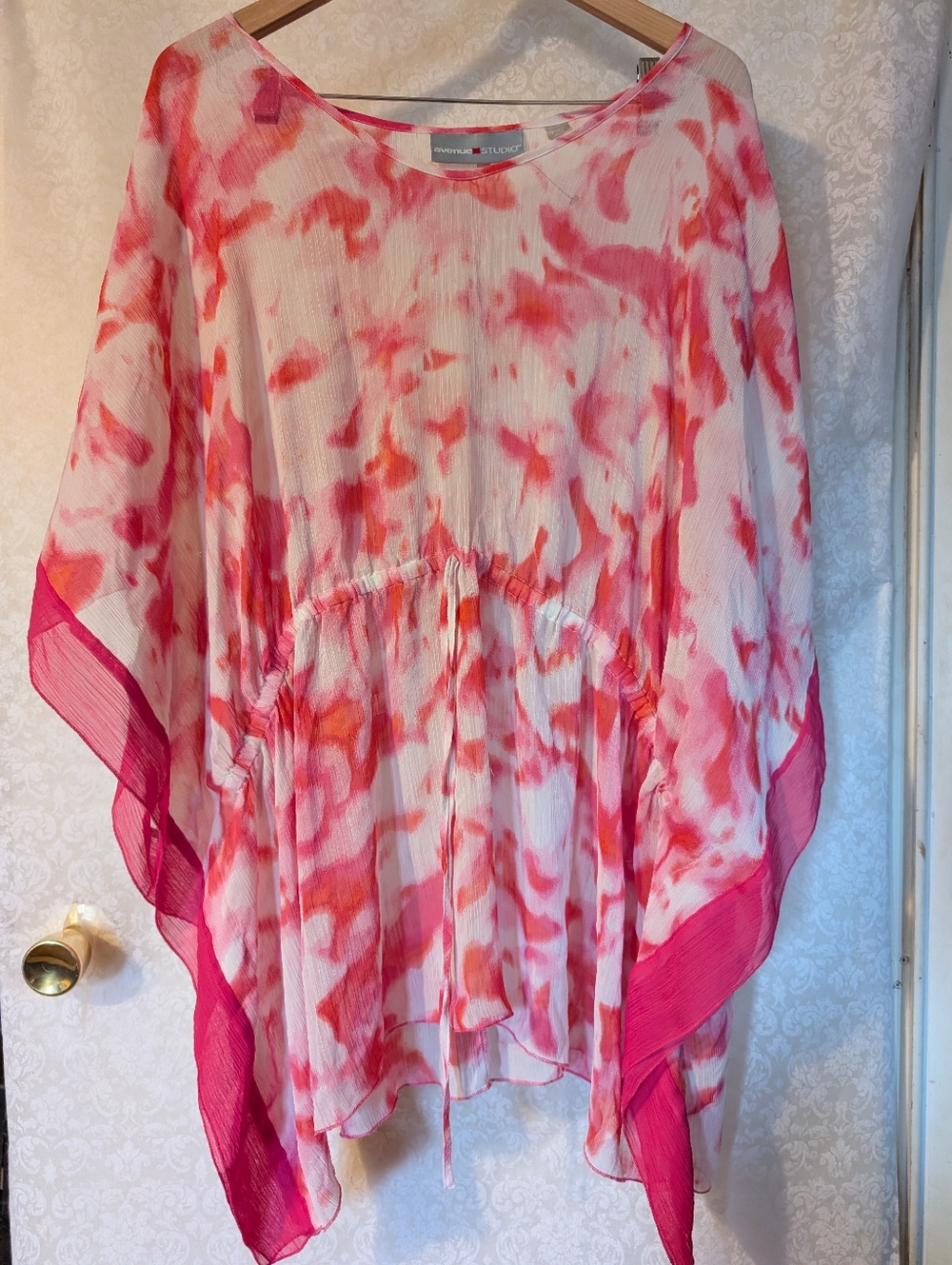 Avenue‎ Tunic Cover-Up Sz.26/28 Pink Tye Dye